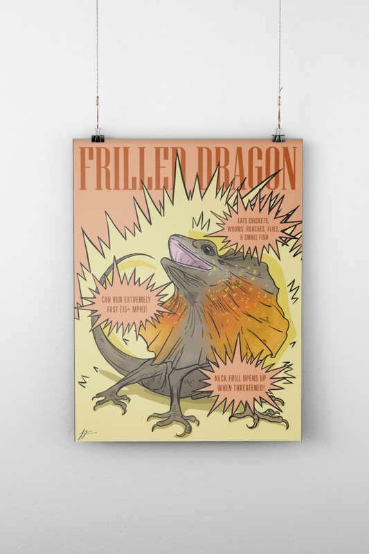 Glory of the Frilled Dragon Poster