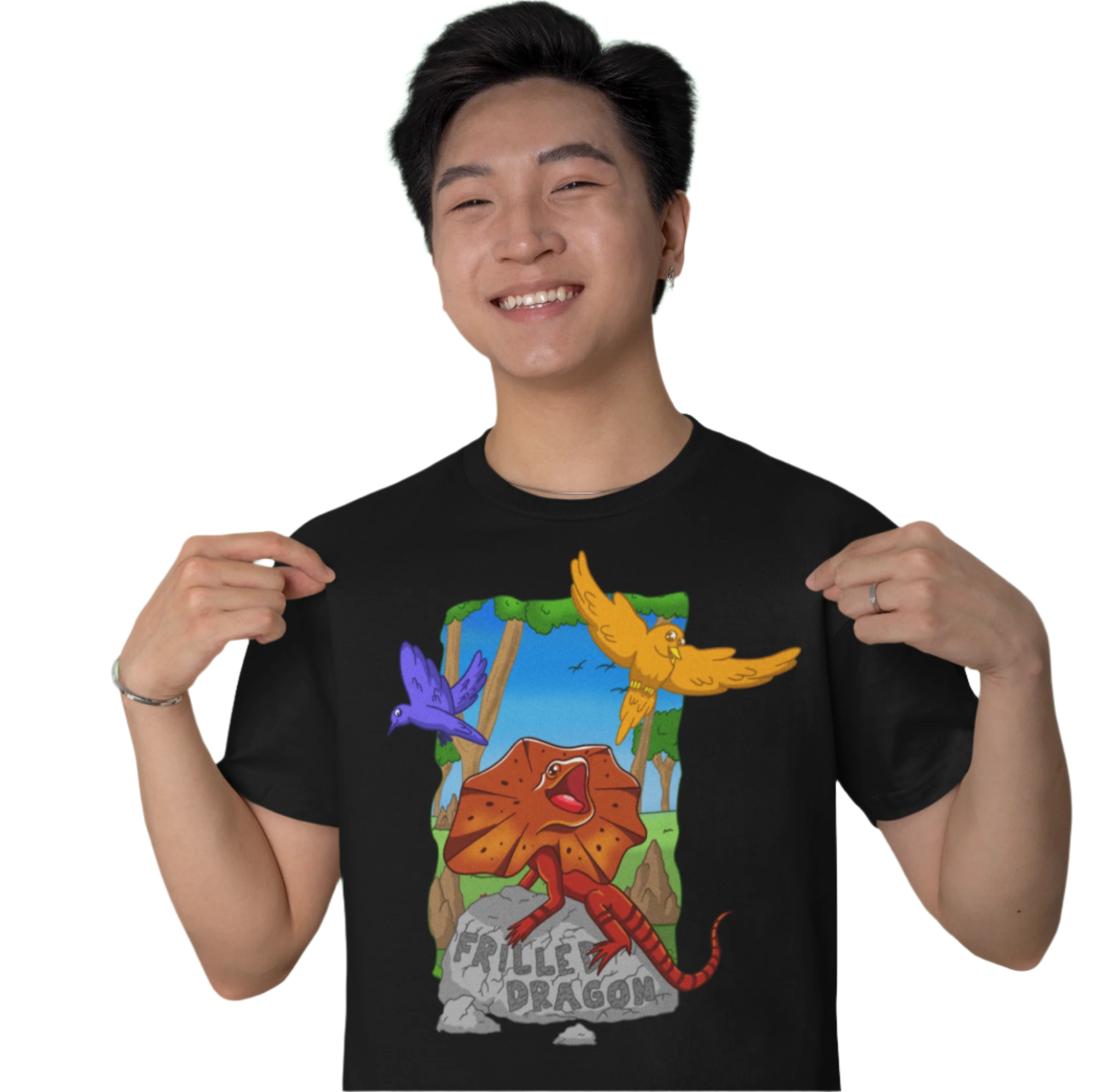 Camisa de dragón con volantes